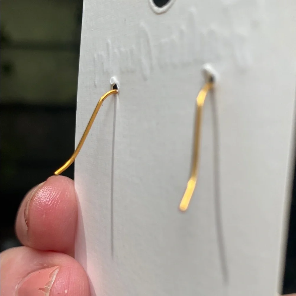 Gold and Black Heart Earrings